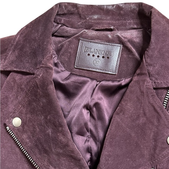 Blank NYC, Size X-Small, Dark Purple Suede Jacket - Picture 4 of 7